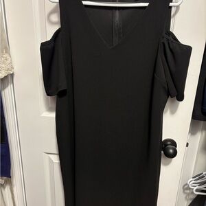 Reitmans Black Cold Shoulder Midi Dress